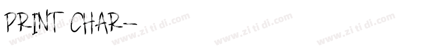 print char字体转换